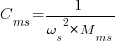 C_ms = 1 / {{omega_s}^2 * M_ms}