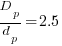 D_p/d_p = 2.5