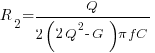 R_{2}=Q/{2 (2Q^2-G) pi f C}